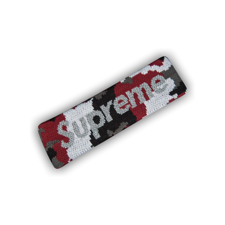 Supreme New Era Reflective Logo Headband 'Maroon' Mens