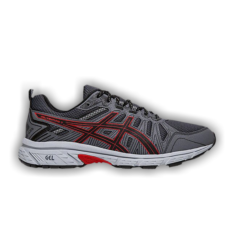 Asics Gel-Venture 7 Mens Trail Running Shoes Grey Black Red 1011A560 Size 11 ASICS Gel Venture 7 Black Classic Red for Sale  main image 4