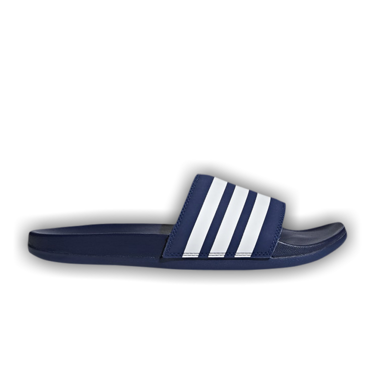 Buy Adilette Comfort Slides Dark Blue White B42114 GOAT UK