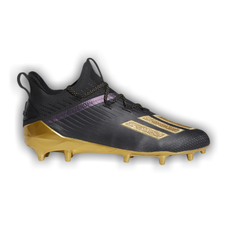 Black gold football cleats top