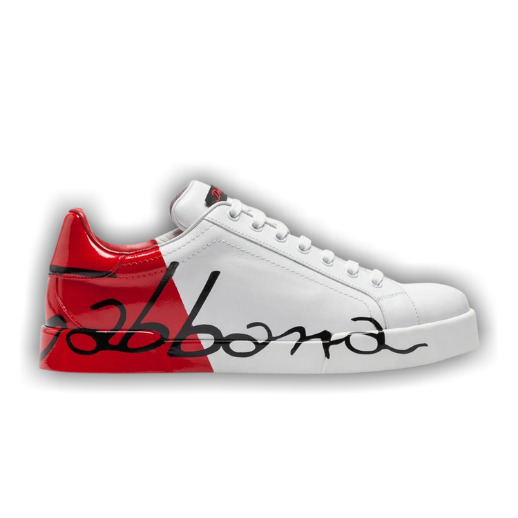 Dolce and gabbana white and red sneakers outlet