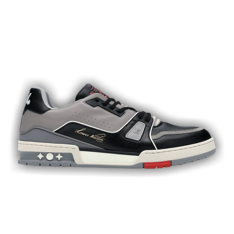 Pre-owned Louis Vuitton Lv Trainer Sneaker Low Black Grey In Black/grey