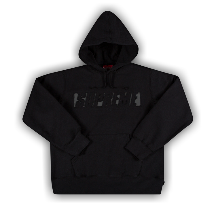 Supreme Reflective Cutout Hooded Sweatshirt 'Black' | GOAT