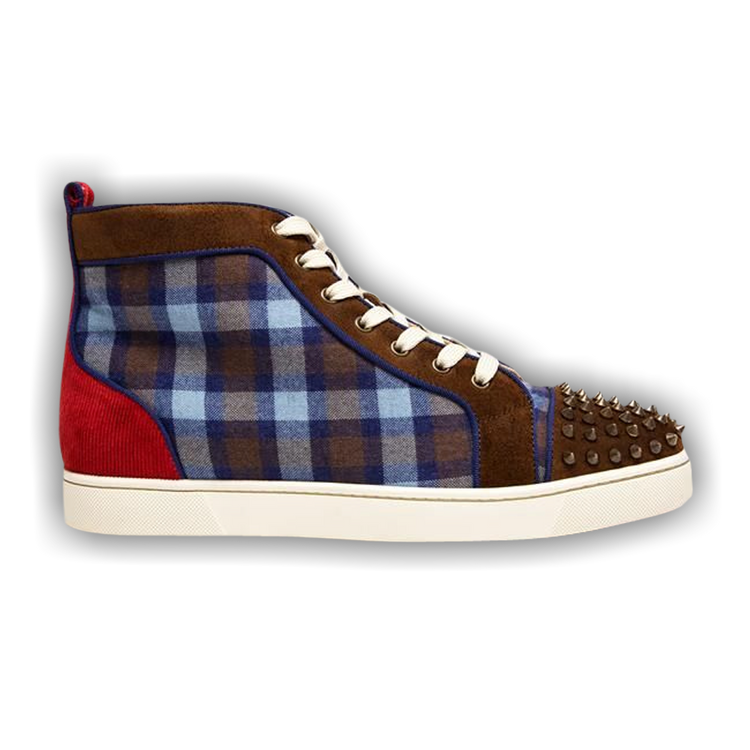 Buy Christian Louboutin Lou Spikes Orlato Flat 'Plaid