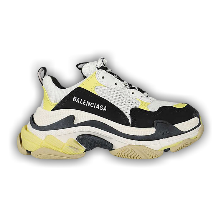 Buy Balenciaga Wmns Triple S Black Yellow 524039 W09OM