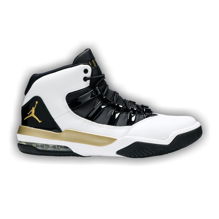 Buy Jordan Max Aura White Black Gold AQ9084 107 GOAT
