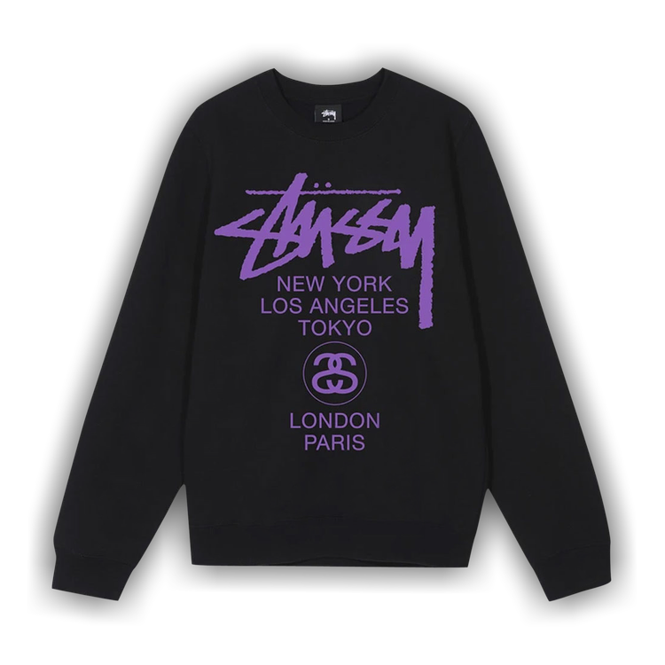 ステューシー STUSSY WORLD TOUR CREW スウェット L ステューシー