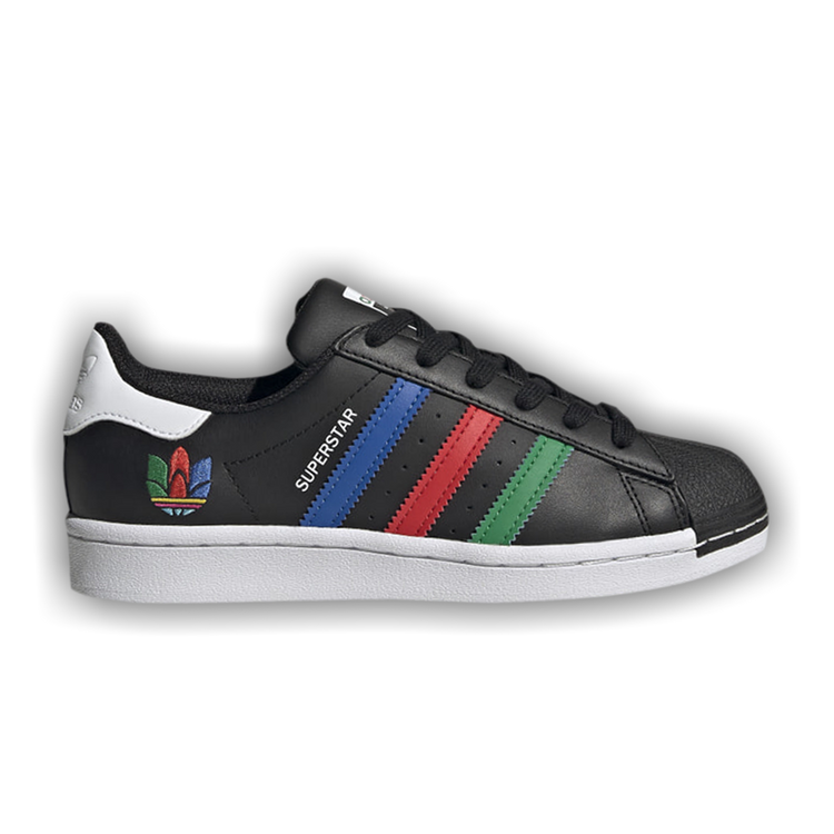 Buy Superstar J Colorful Stripes Core Black FW5235 GOAT
