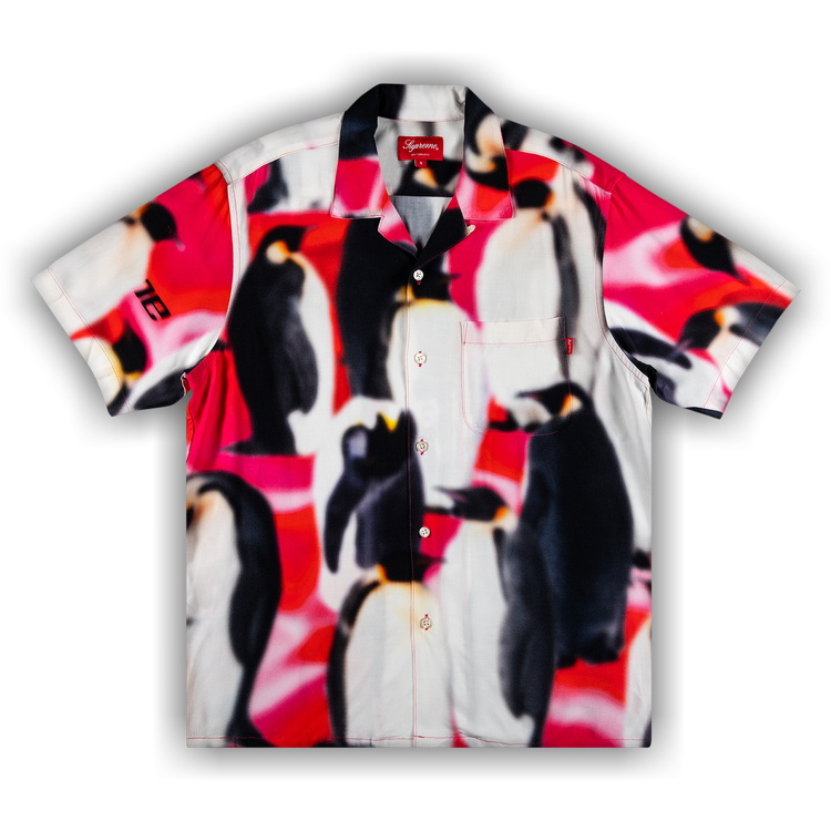 Buy Supreme Penguins Rayon Short-Sleeve Shirt 'Pink' - FW20S28 ...