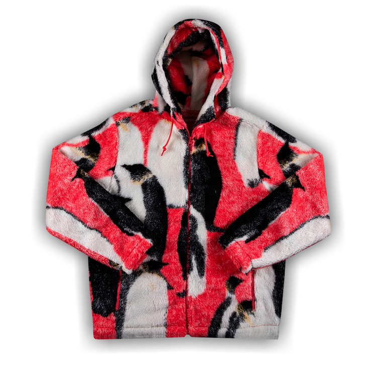 Buy Supreme Penguins Hooded Fleece Jacket 'Pink' - FW20J73 PINK | GOAT