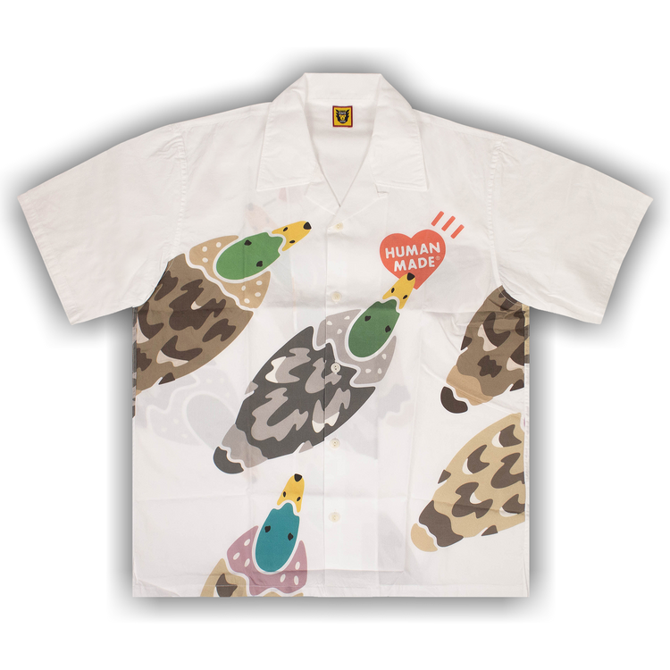 Buy Human Made Duck Aloha Button Down Shirt 'White' - HM19SH009