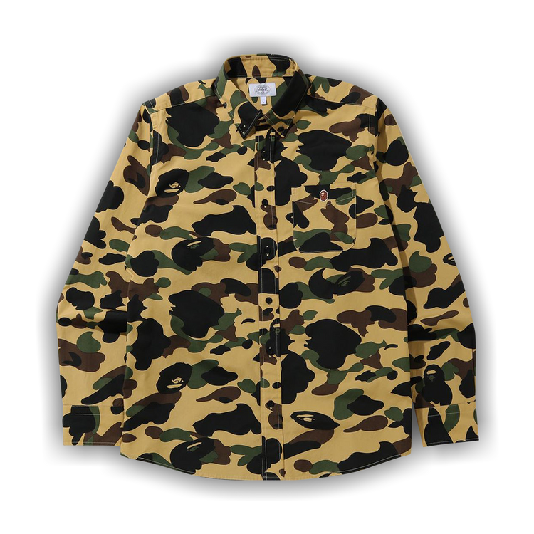 bape camo dress shirt BAPE ABC CAMO OPEN COLLAR SHIRT MENS