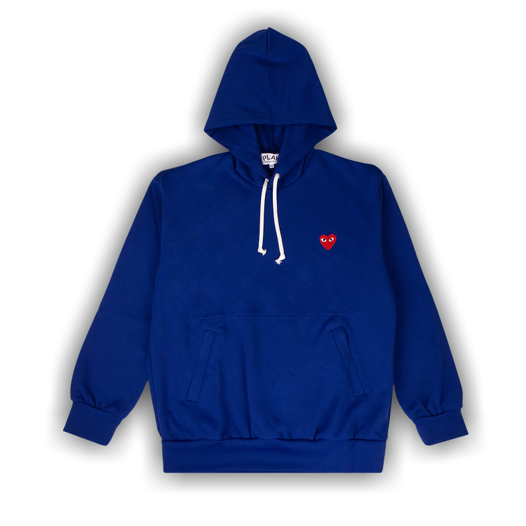 Cdg play hoodie blue discount