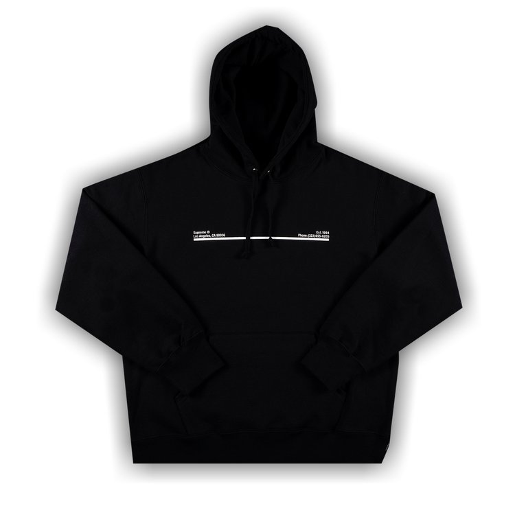 Buy Supreme Shop Hooded Sweatshirt - Los Angeles 'Black Buy Supreme Shop Hooded Sweatshirt - Los Angeles 'Black