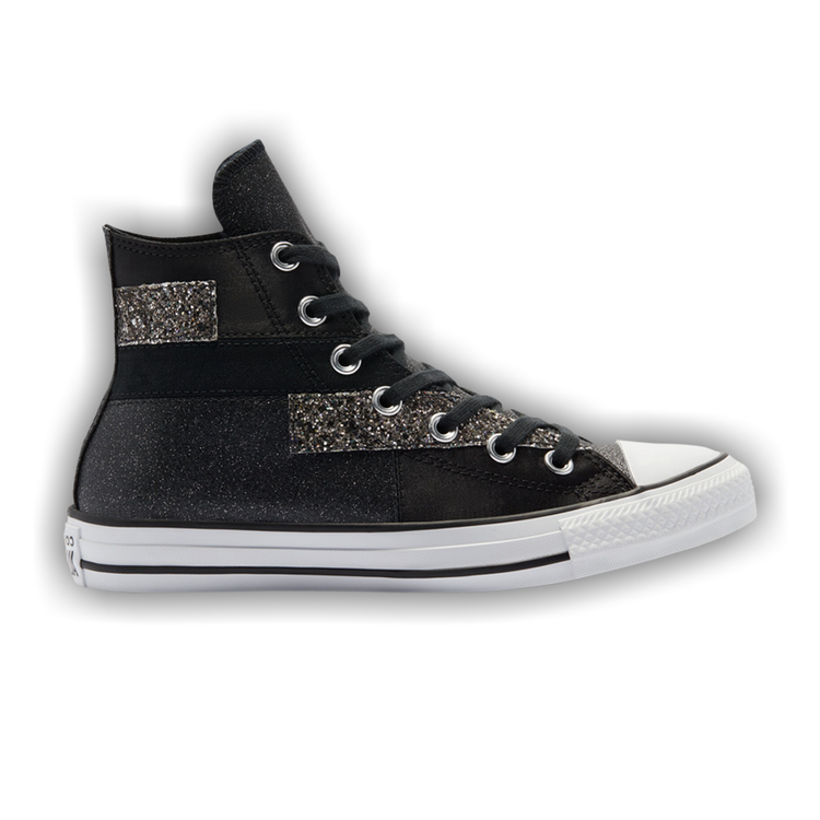 Black glitter chuck taylors hotsell