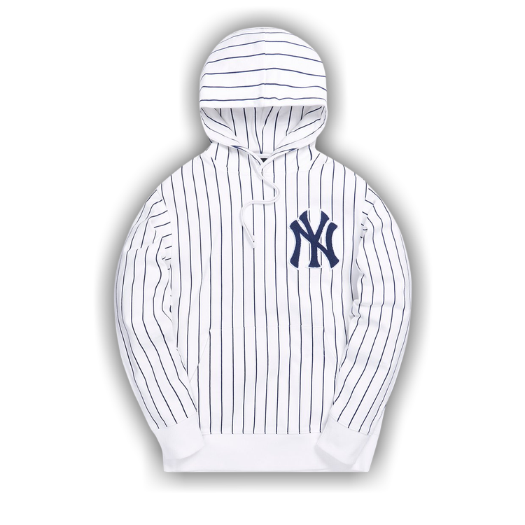 Kith For Major League Baseball New York Yankees Striped Hoodie 'White'