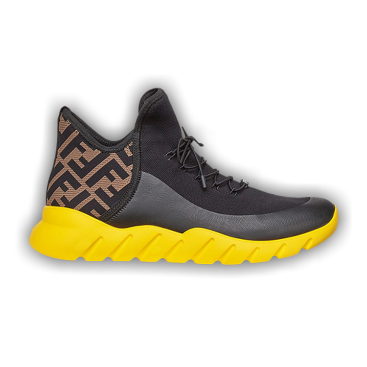 Buy Fendi FF Motif Mesh High 'Black Yellow' - 7E1347 AC7H F0HEB | GOAT