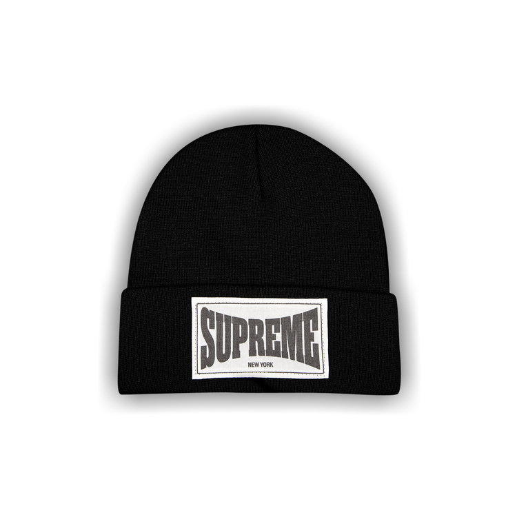 Buy Supreme Woven Label Beanie 'Black' - FW20BN61 BLACK | GOAT