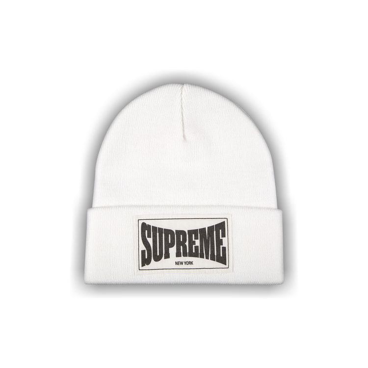 Buy Supreme Woven Label Beanie 'White' - FW20BN61 WHITE | GOAT CA