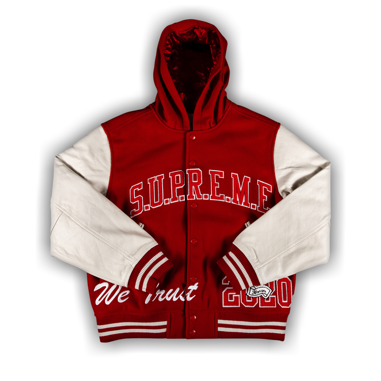 God is Supreme Women's Red Varsity Jacket Lightweight Crop Bomber Jack –  God Is Supreme