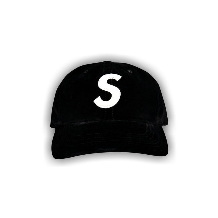 Supreme Velvet S Logo 6-Panel 'Black' | GOAT