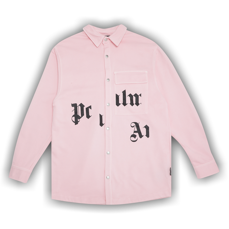 LOGO OVER T-SHIRT in pink - Palm Angels® Official