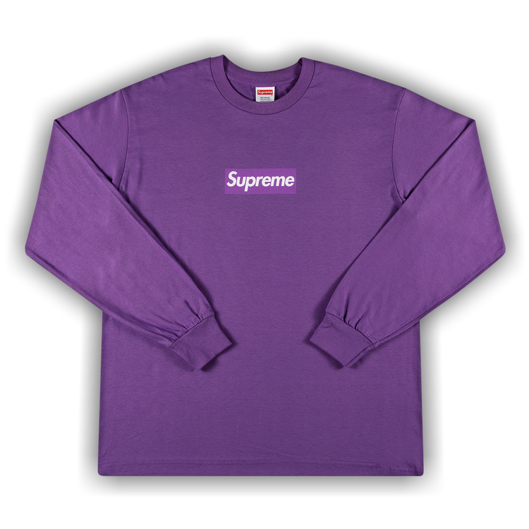 Supreme purple on black box logo hot sale