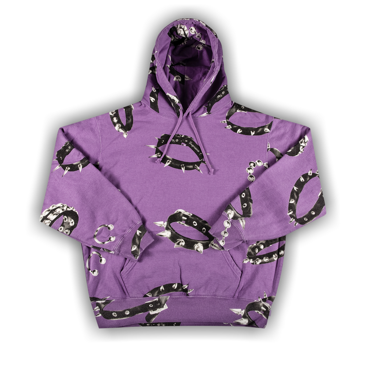 Buy Supreme Studded Collars Hooded Sweatshirt 'Violet 