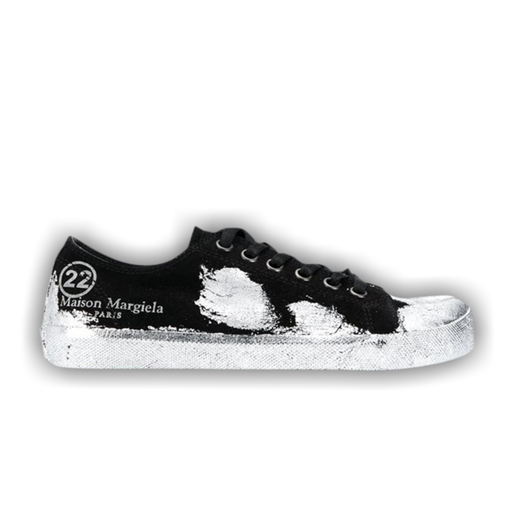 [MAISON MARGIELA] TABI SNEAKERS ☆ Maison Margiela Tabi paint-splatter Sneakers | Black | FARFETCH