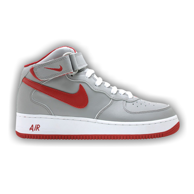 white and red air force 1 mid