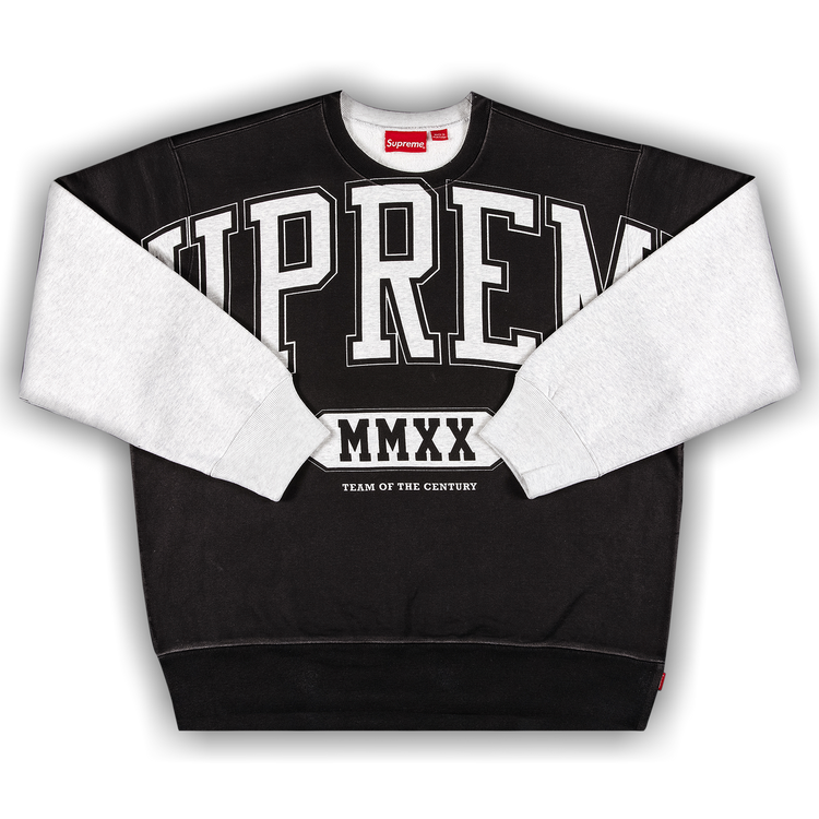 Supreme Overprint Crewneck 'Ash Grey'