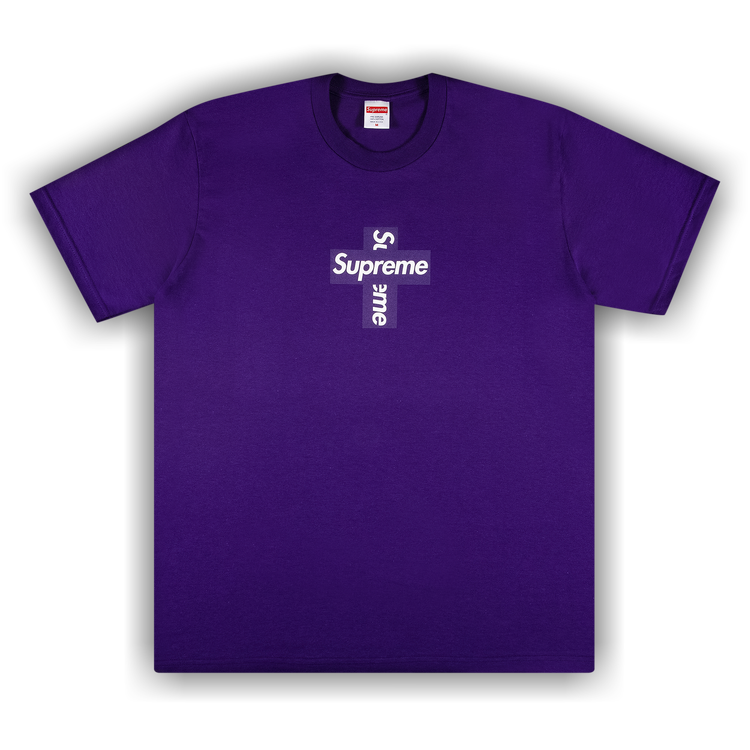 Buy Supreme Cross Box Logo Tee 'Purple' - FW20T25 PURPLE | GOAT