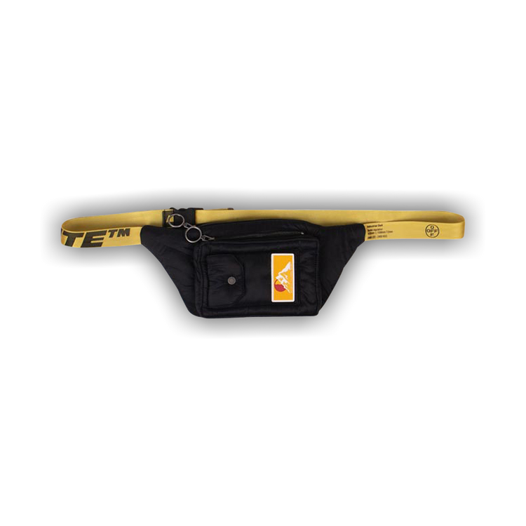 Buy Off White Puffy Industrial Fanny Pack Bag Black