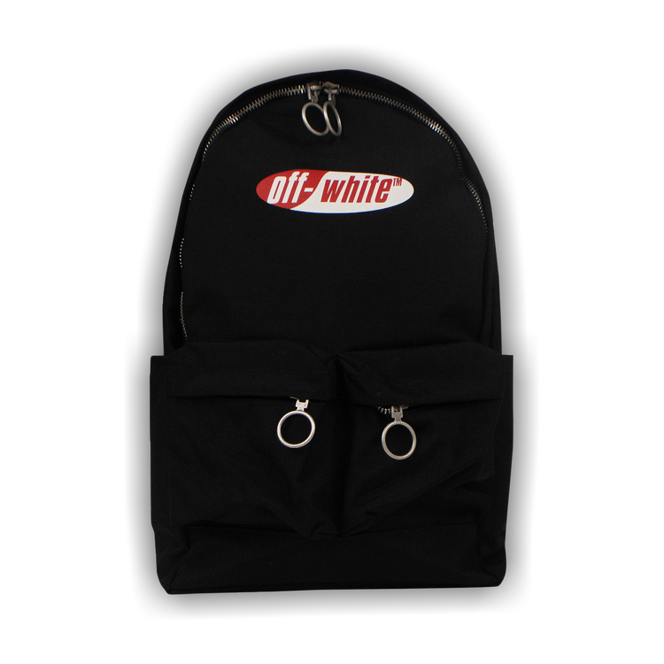 black off white backpack