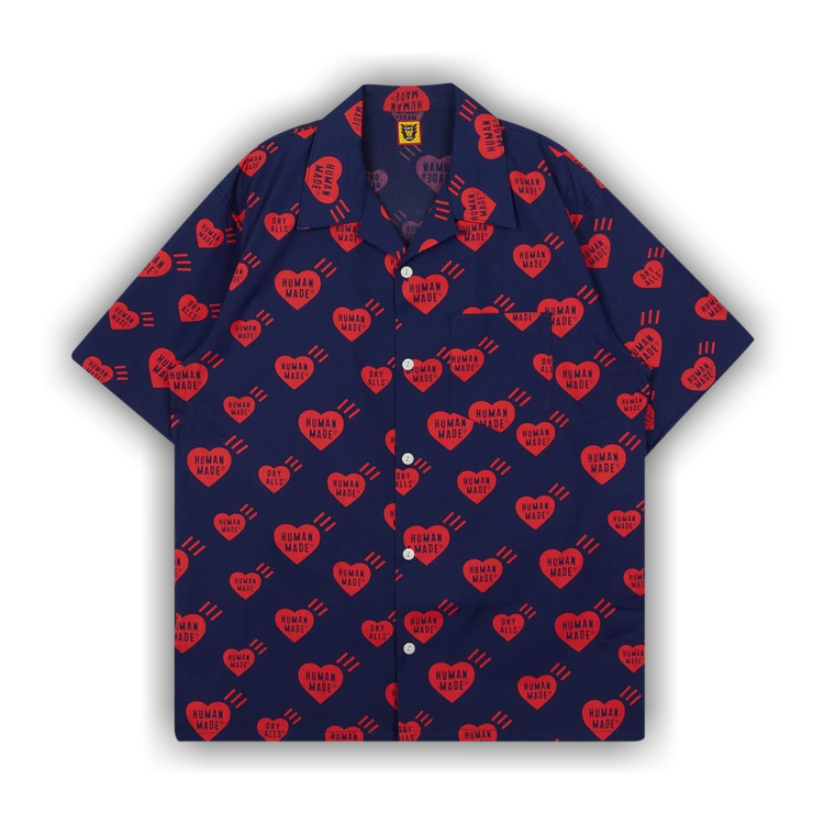 Buy Human Made Heart Aloha Shirt 'Navy' - HM19SH011 NAVY | GOAT