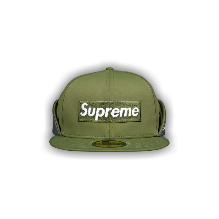 Supreme x WINDSTOPPER Earflap Box Logo New Era 'Dark Olive'