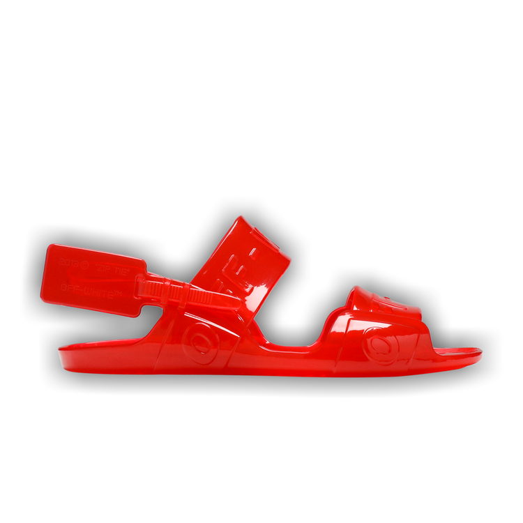 Buy Off White Wmns Sheer Zip Tie Sandal Jelly Red