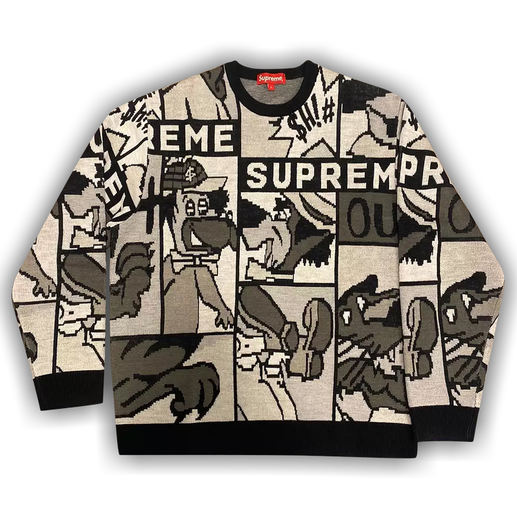 Supreme Cartoon Sweater Black XL