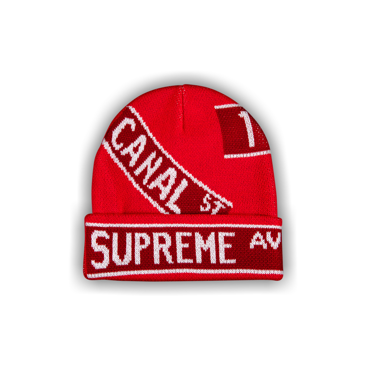 Supreme Street Signs Beanie 'Red'