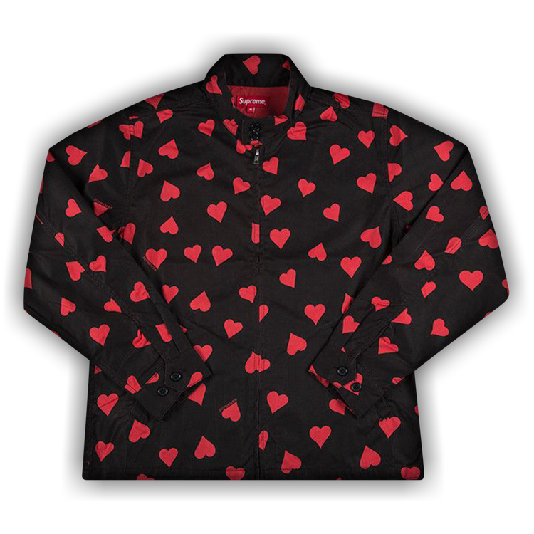 Buy Supreme Hearts Harrington Jacket 'Black' - SS17J65 BLACK | GOAT UK