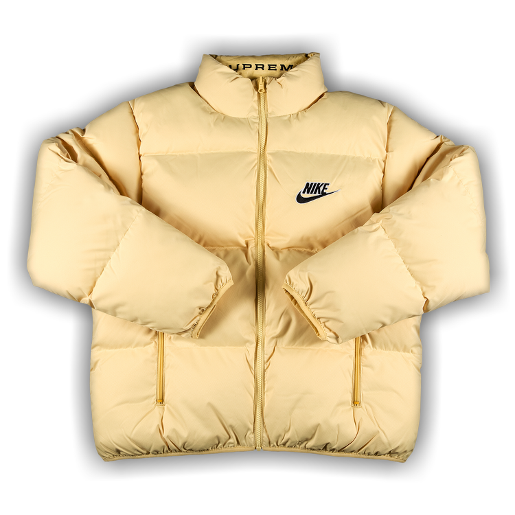 Supreme x Nike Reversible Puffy Jacket 'Pale Yellow' | GOAT