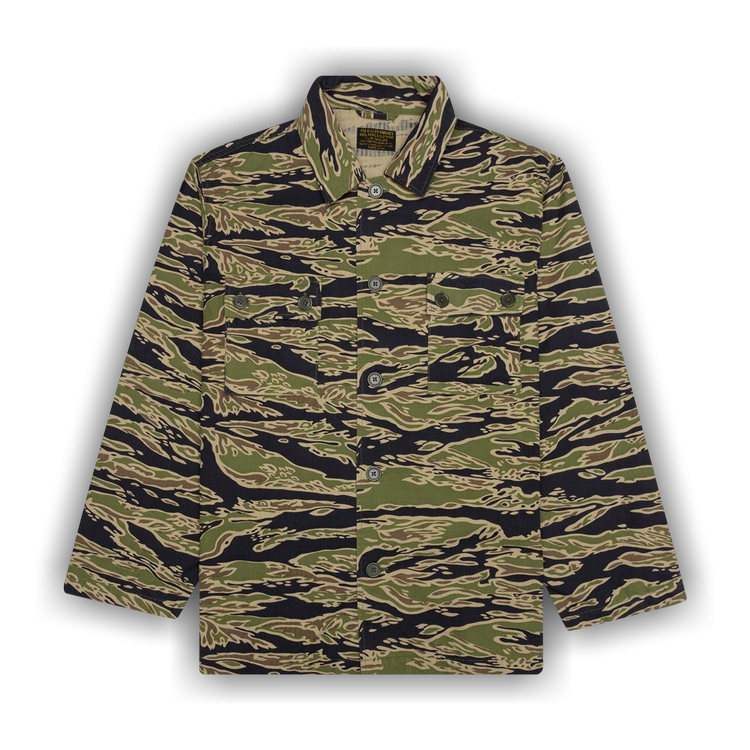Buy Wacko Maria Tigercamo Army Shirt (Type-3) 'Olive' - 21SS