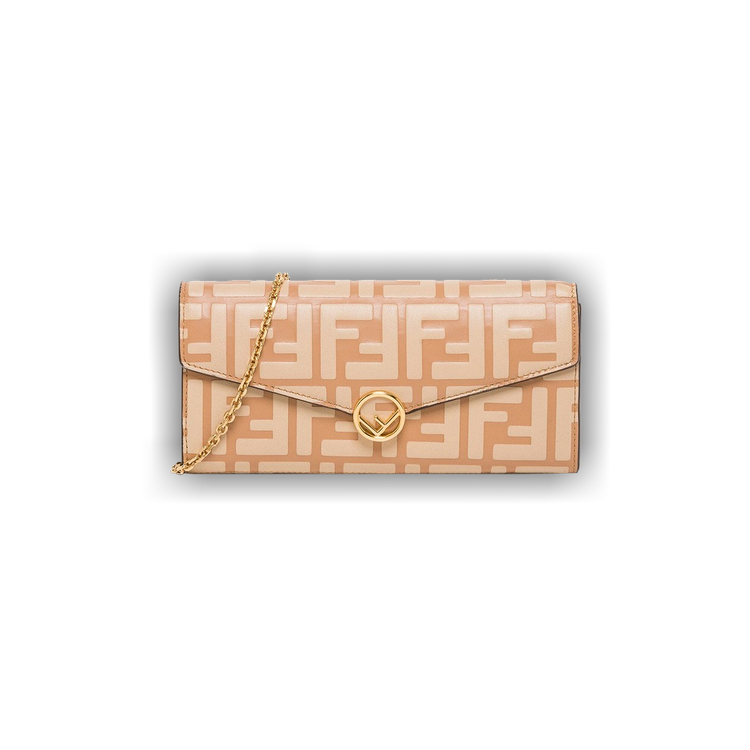 Buy Fendi Chain Continental Wallet 'Beige/Gold' - 8M0365 ACOJ F15KR