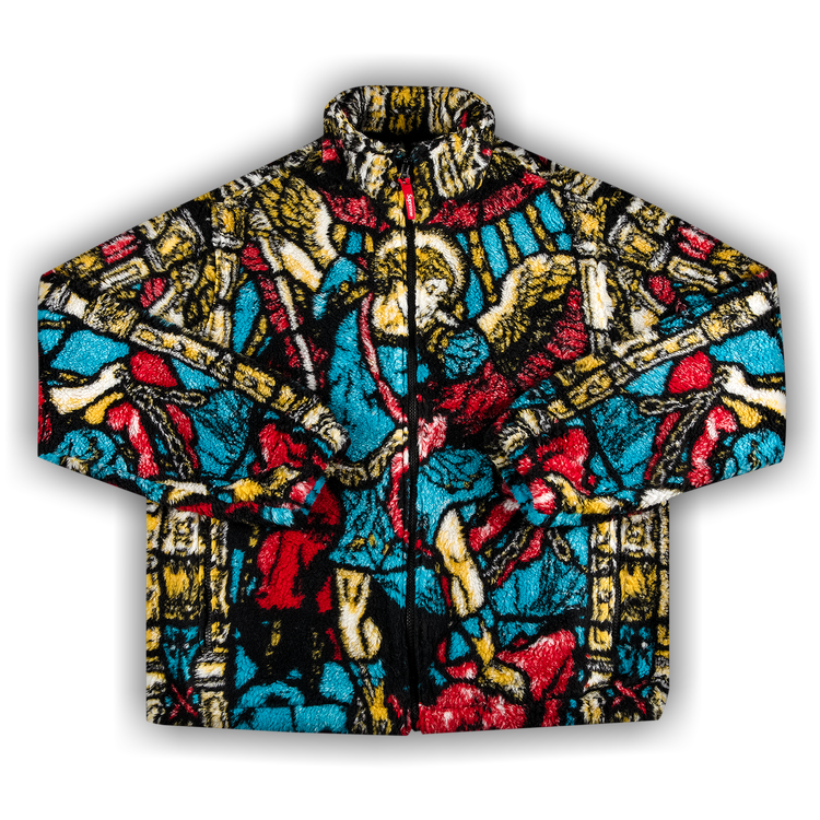 Supreme Saint Michael Fleece Jacket 'White' | GOAT