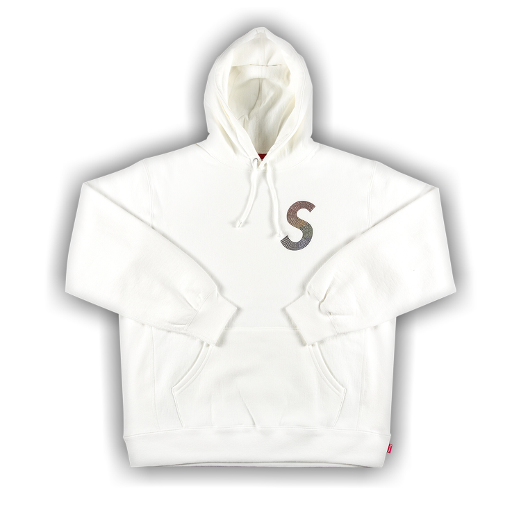 Supreme x Swarovski S Logo Hooded Sweatshirt 'White'