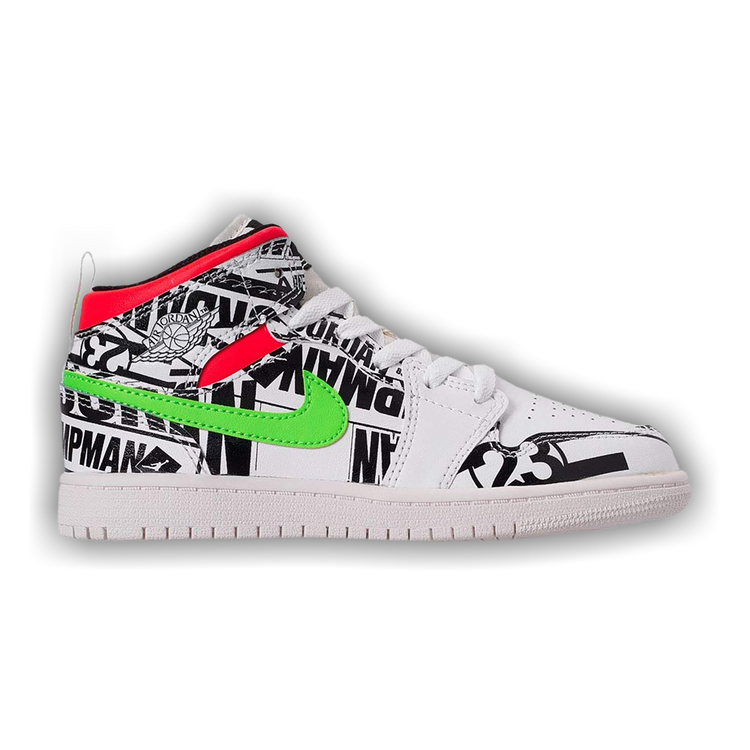Air jordan 1 mid all over logos on sale