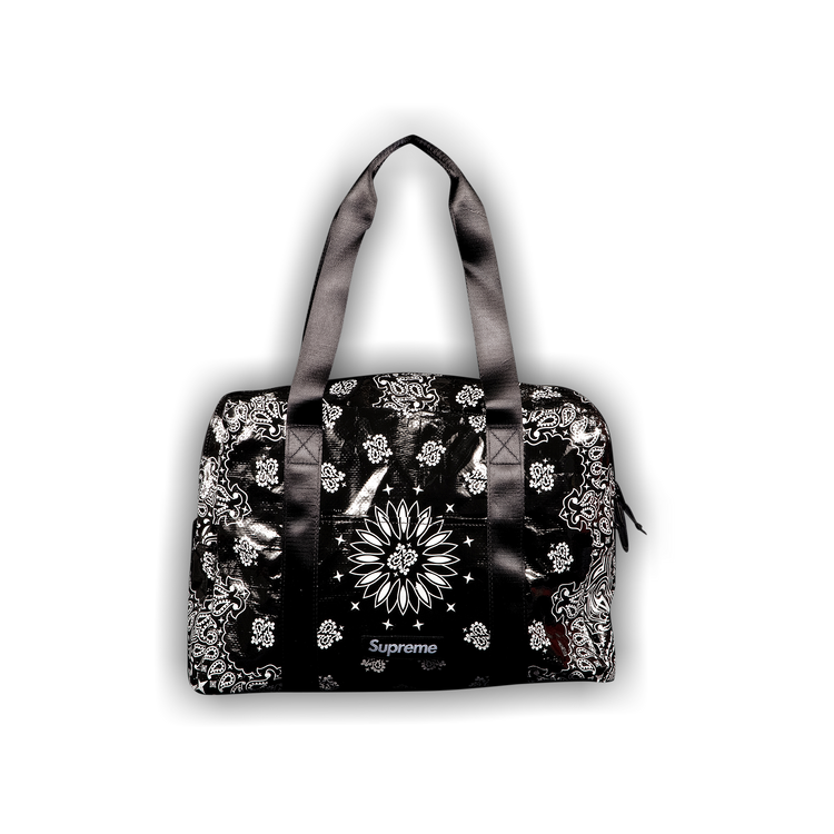 Supreme Bandana Tarp Small Duffle Bag 'Black'