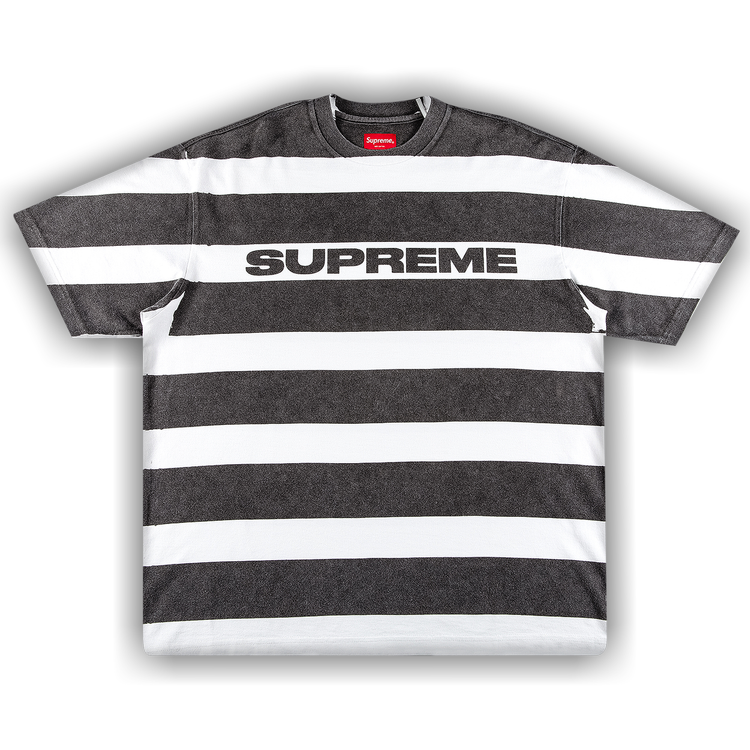 Buy Supreme Printed Stripe Short-Sleeve Top 'Black' - SS21KN13