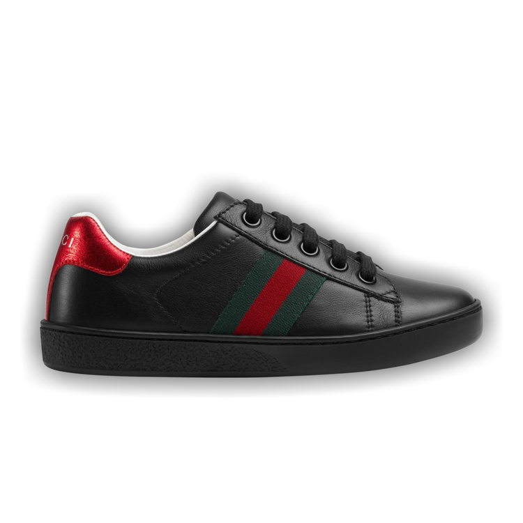 Buy Gucci Ace Leather Kids 'Black' - 433148 CPWE0 1074 | GOAT