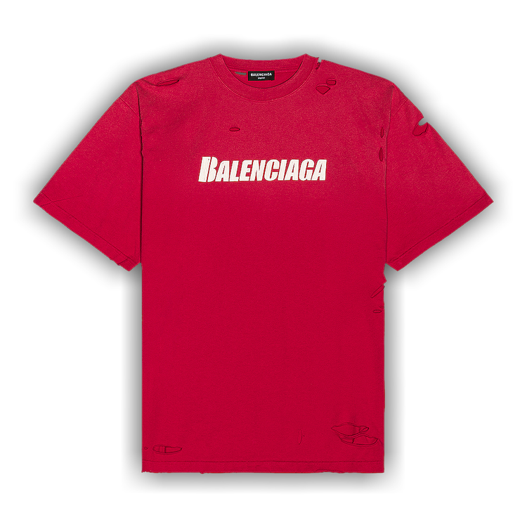 Balenciaga Boxy T-Shirt 'Raspberry/White'